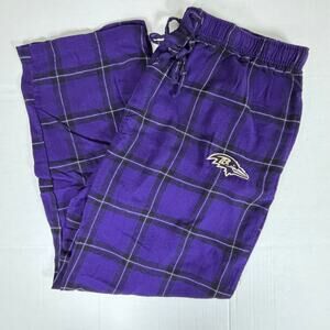 NFL Team Apparel Baltimore Ravens Purple Fleece Lounge Pajama Pants Mens Sz 2XL